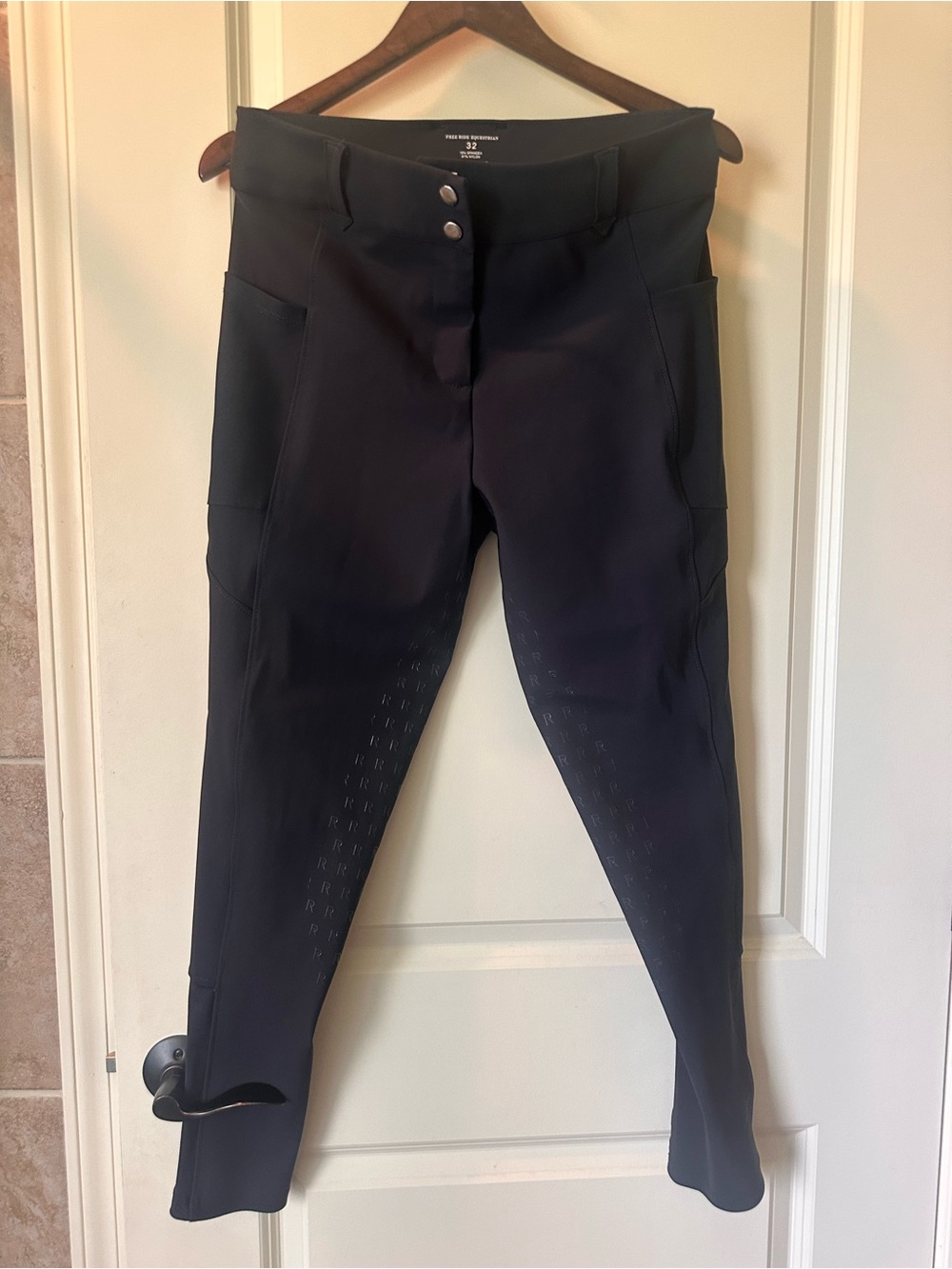 Free Ride Equestrian Pro Riding Breeches - Navy/Full Seat
